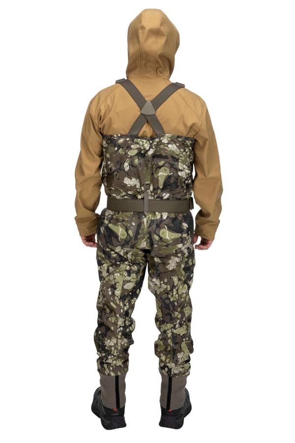 Simms G3 Guide Stockingfoot Waders Riparian Camo Model Back Simms G3 Guide Stockingfoot Waders Riparian Camo Model Back